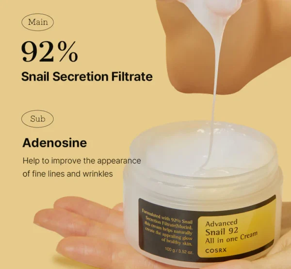 COSRX Advanced Snail 92 All in One Cream 100ml - Image 3